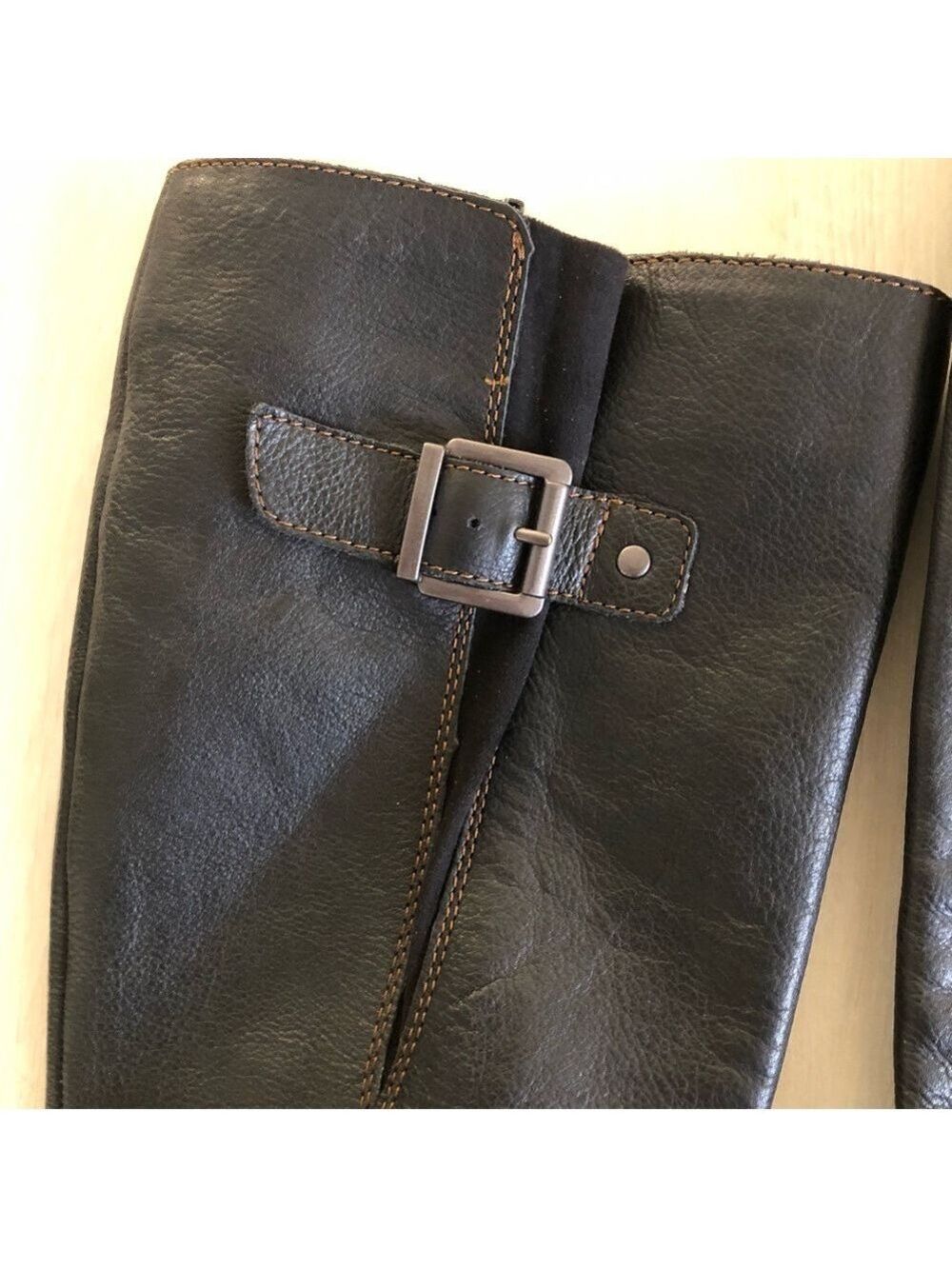 b.o.c. Boho Size 7M Oliver Leather Riding Boots Buttery Soft Pebble Grain Leathe - Picture 3 of 11